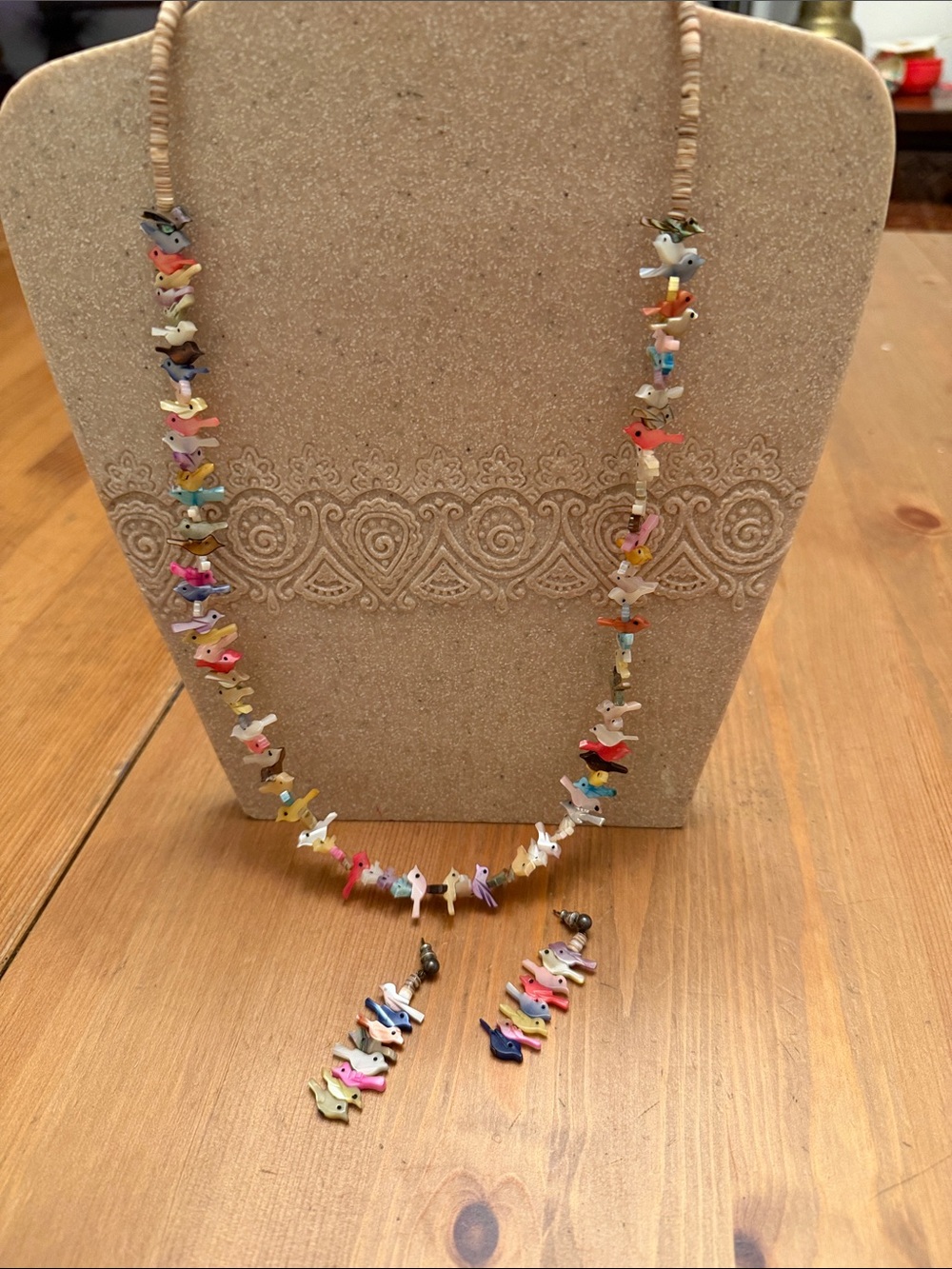 Multi-Color Zuni Fish  Necklace and Earrings Set - Women Jewelry